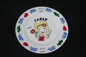 Handgeschilderd bord voor Sarah