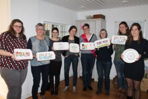 Creatieve workshop servies beschilderen